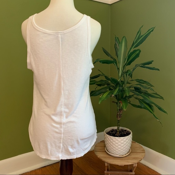 DKNY white loose tank top in white - Picture 3 of 11